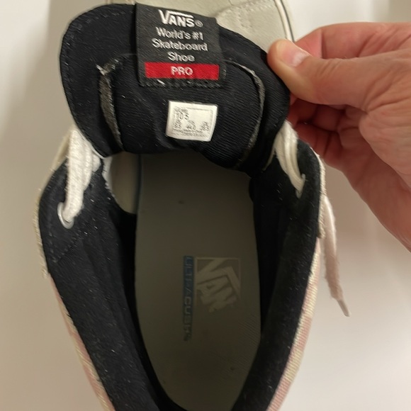 Vans Gray suede and pink and white checkers Size 10.5 Men - Picture 5 of 6